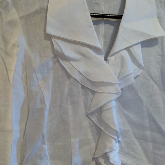 Melanie Lyne White Sheer Blouse - Picture 2 of 5